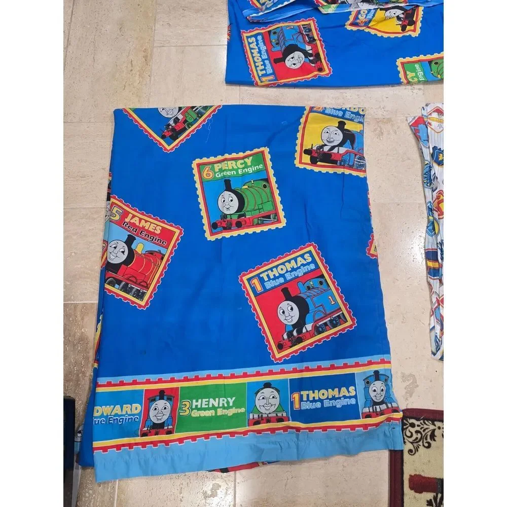 Lot of 3 Thomas‎ and Friends Twin Fitted Flat Sheet Lot Dan River Vtg Blue White